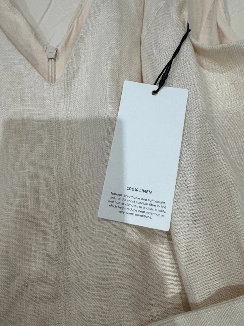 Mango Cream V‑Neck Belted Midi Dress - Picture 5 of 7